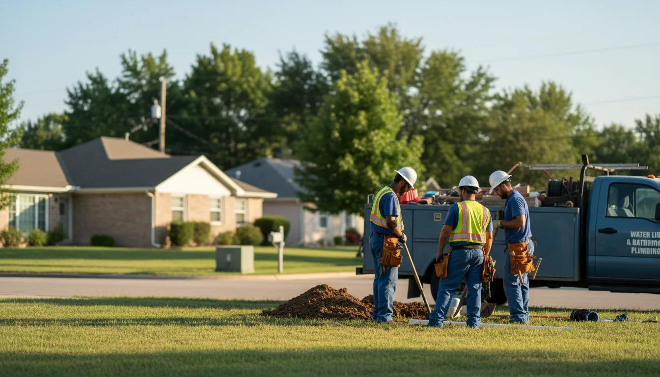 Residential water line and bathroom plumbing service in Irene, SD